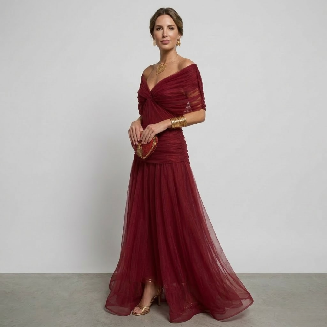ISABELLA | Elegante Maxi-jurk met Flatterende Taille en Tijdloze Klasse