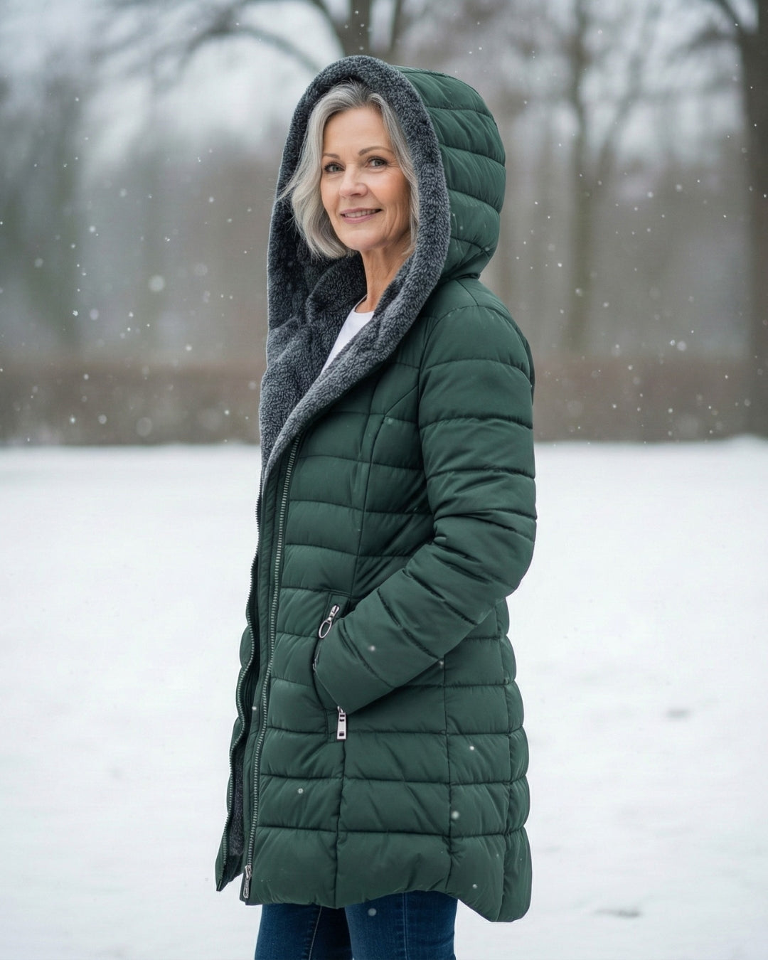 Clair | Pufferjas gevoerd met fleece