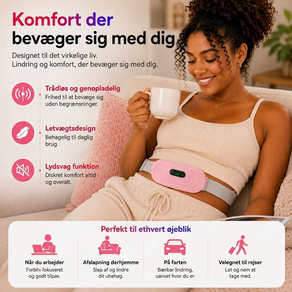 💝 Den perfekte gave til hende! Menstruationsbælte med varme og massage