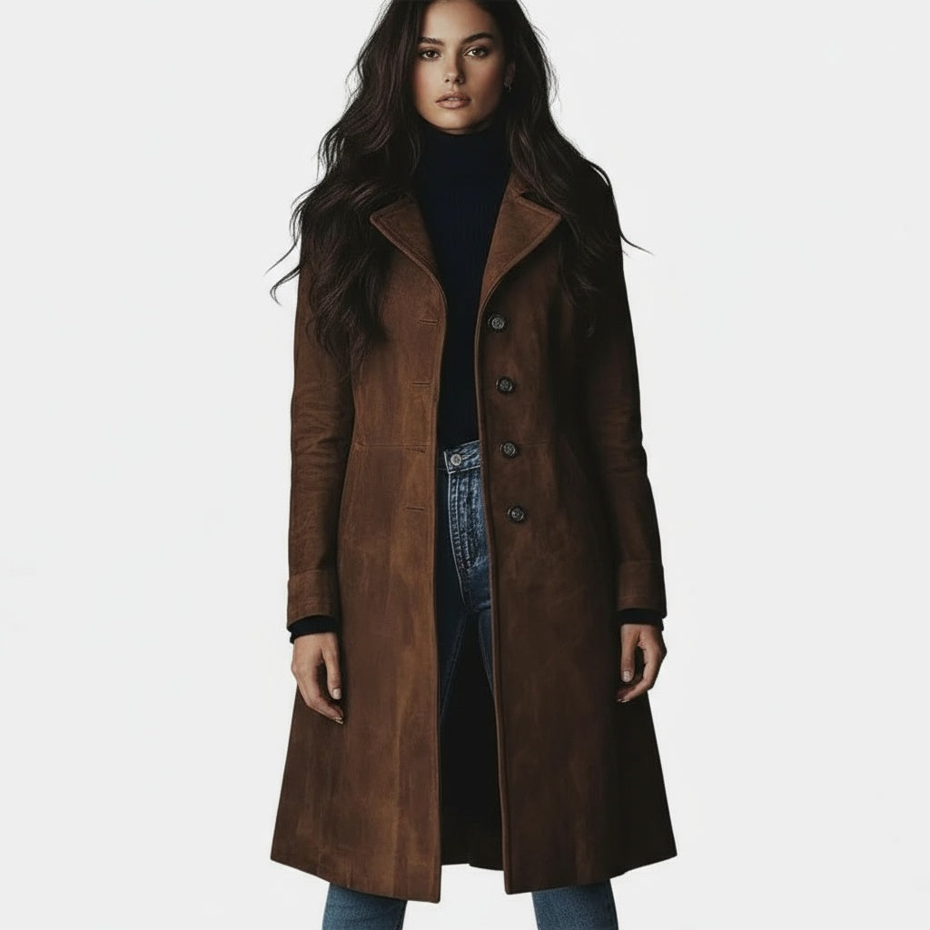 ESMÉE™ | Lange Jas met Tijdloze Elegantie en Comfort voor Dag en Stad