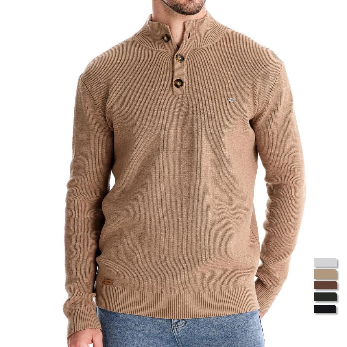 Koelman | Herenpullover met knoopdesign