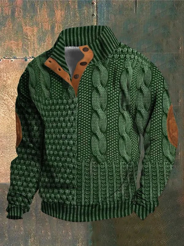 VANDER | Bedrukte Herentrui met Retro Stijl en Ultiem Draagcomfort