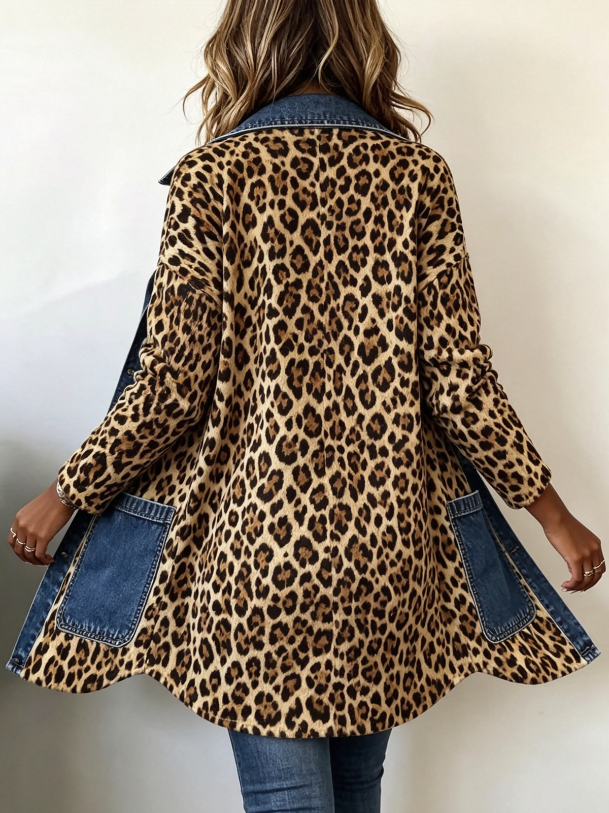 Lorraine | Lang leopardjakke med jeans