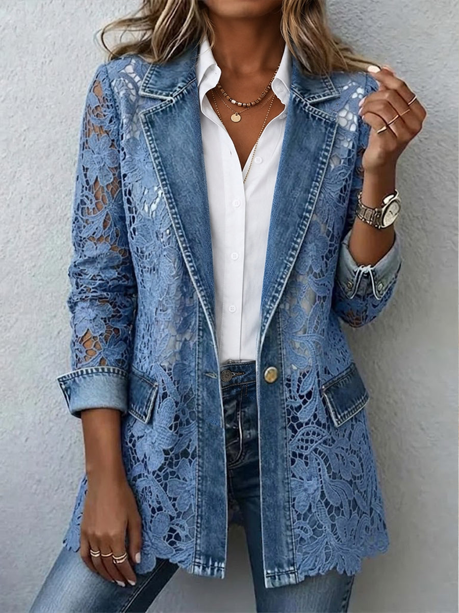 Alice | Blazer med blomsterblonde