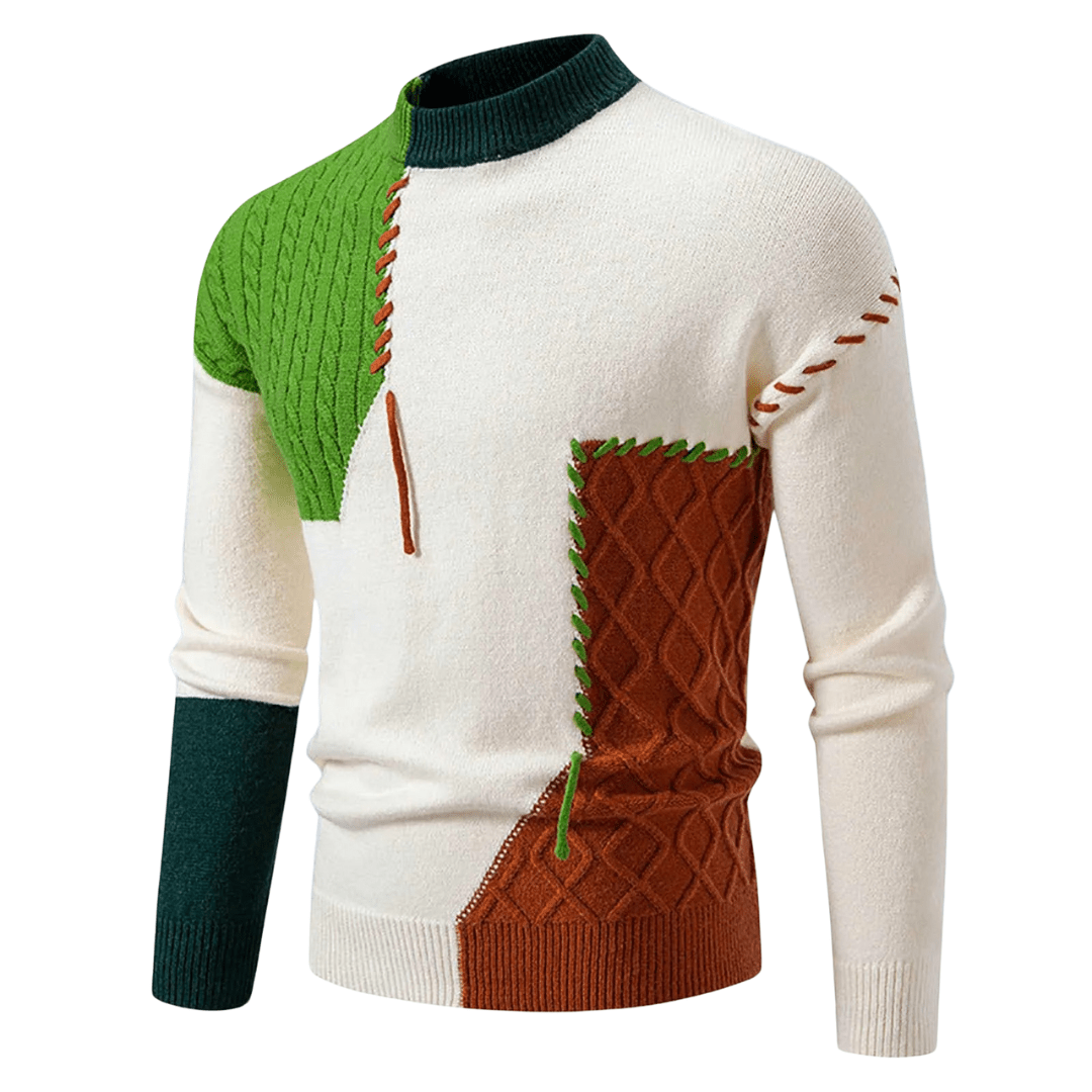Patchwork | Elegante en modieuze wintertrui