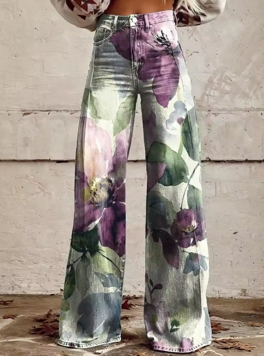 Alessia | Boho Vintage Broek met Unieke en Verfijnde Stijl