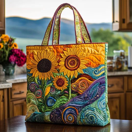 Håndlavet Quiltet Kunst-Tote Bag™