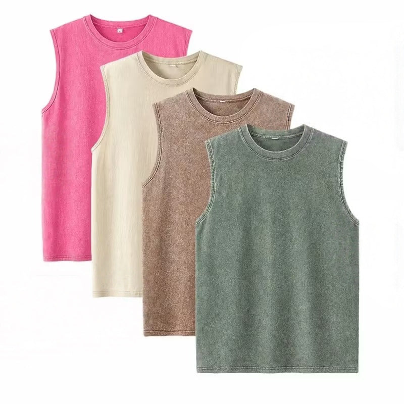 Herre Oversized T-shirt i Kraftig Bomuld med Vintagevask (4-pak)