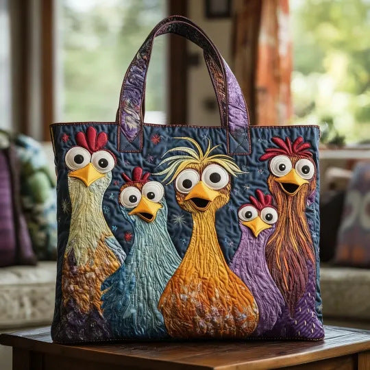 Håndlavet Quiltet Kunst-Tote Bag™