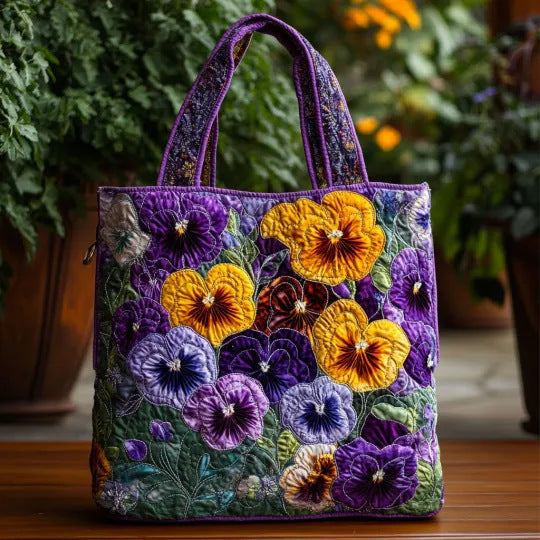 Håndlavet Quiltet Kunst-Tote Bag™