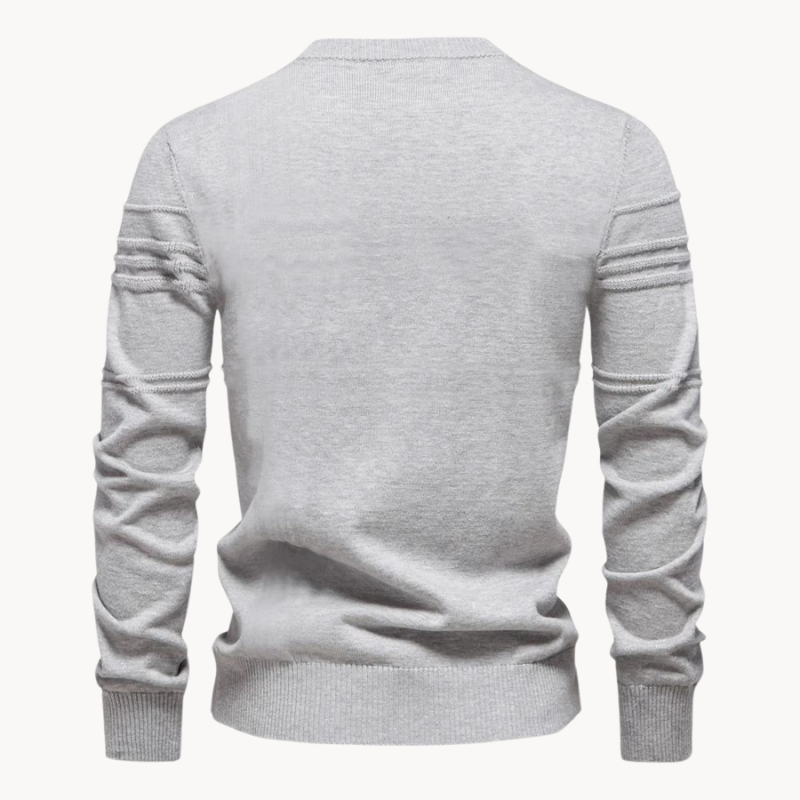 Bryson | Katoenen herentrui met streepdesign