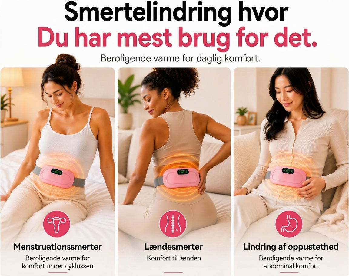 💝 Den perfekte gave til hende! Menstruationsbælte med varme og massage