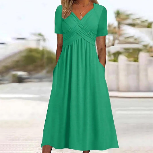 SOFIA | Midi Jurk Met Een Flatterende Silhouet Voor Elegante Gelegenheden