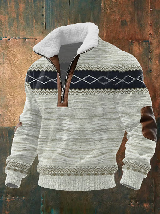 VAN LOREN MODE™ | RITSSWEATER MET HOOGE Kraag EN VOERING | RITSSWEATER MET HOOGE Kraag EN VOERING