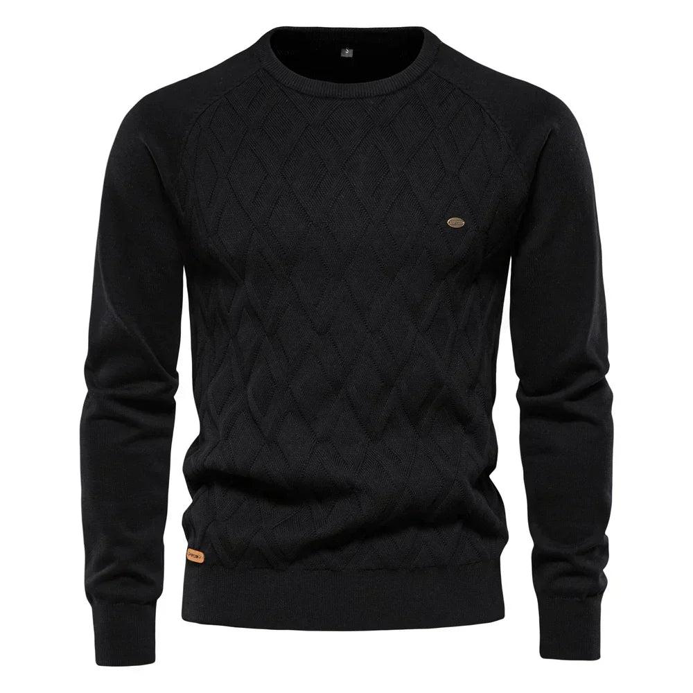 Theodor | Herenpullover met Ruitpatroon