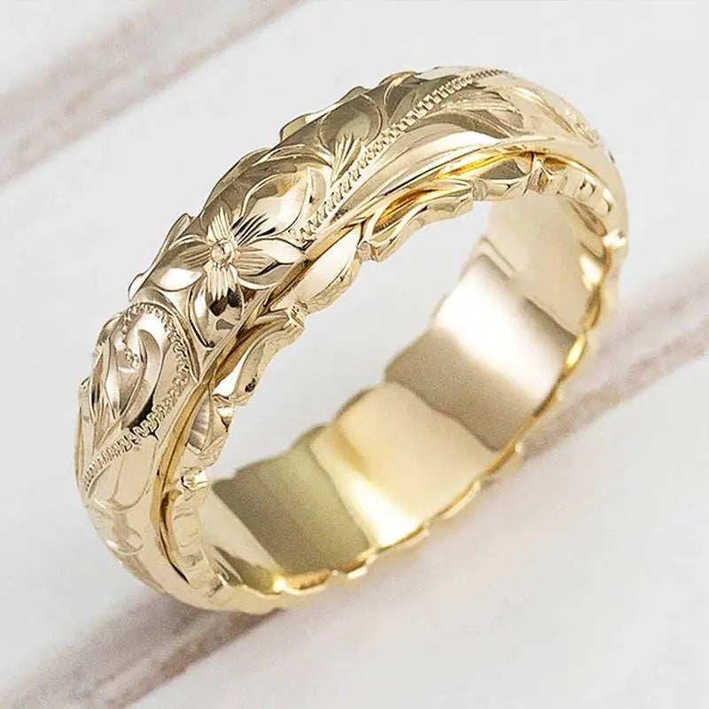 Antonia - Gylden ring “Gammel blomst”
