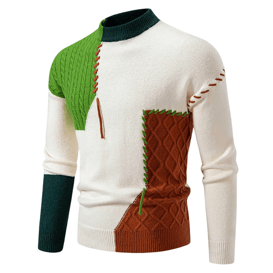 Patchwork | Elegante en modieuze wintertrui