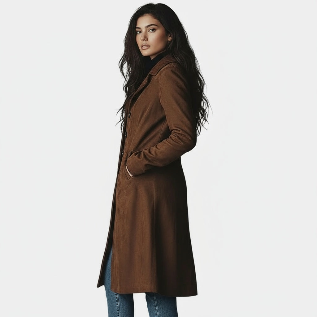 ESMÉE™ | Lange Jas met Tijdloze Elegantie en Comfort voor Dag en Stad