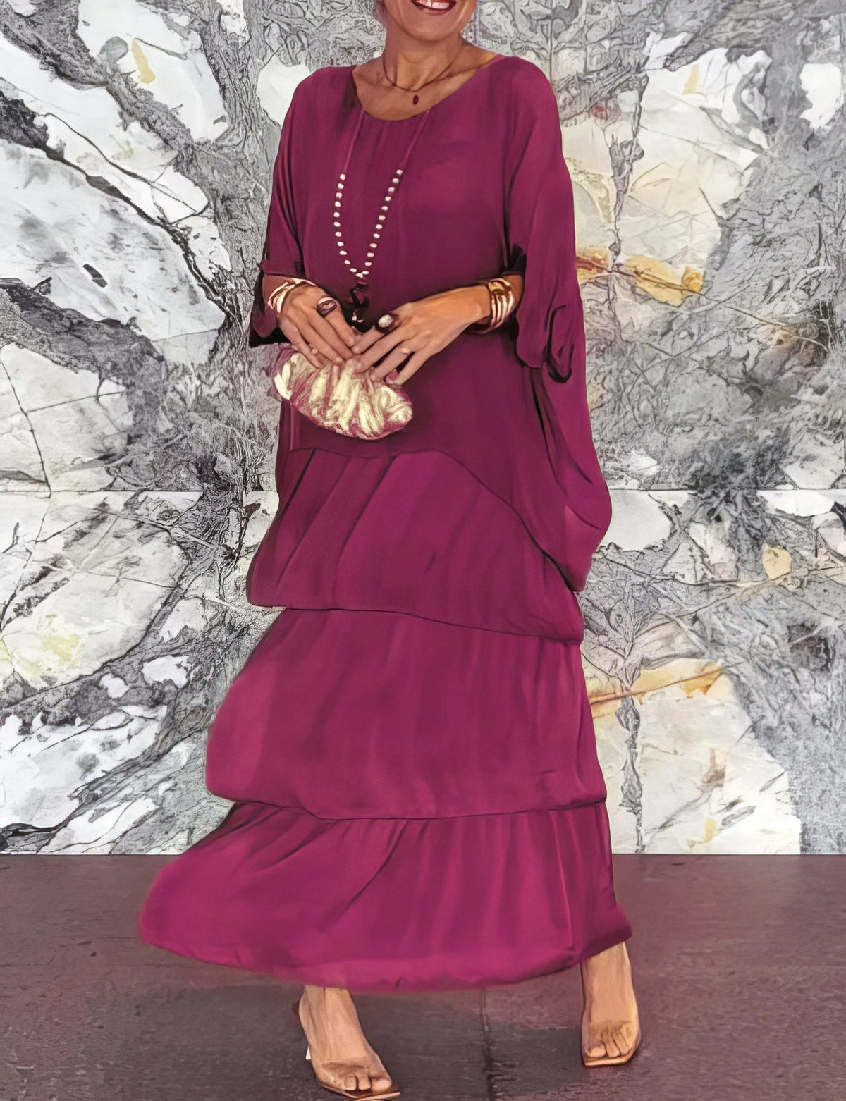 Caroline | Elegante Maxi Jurk Comfortabel voor Alle Gelegenheden