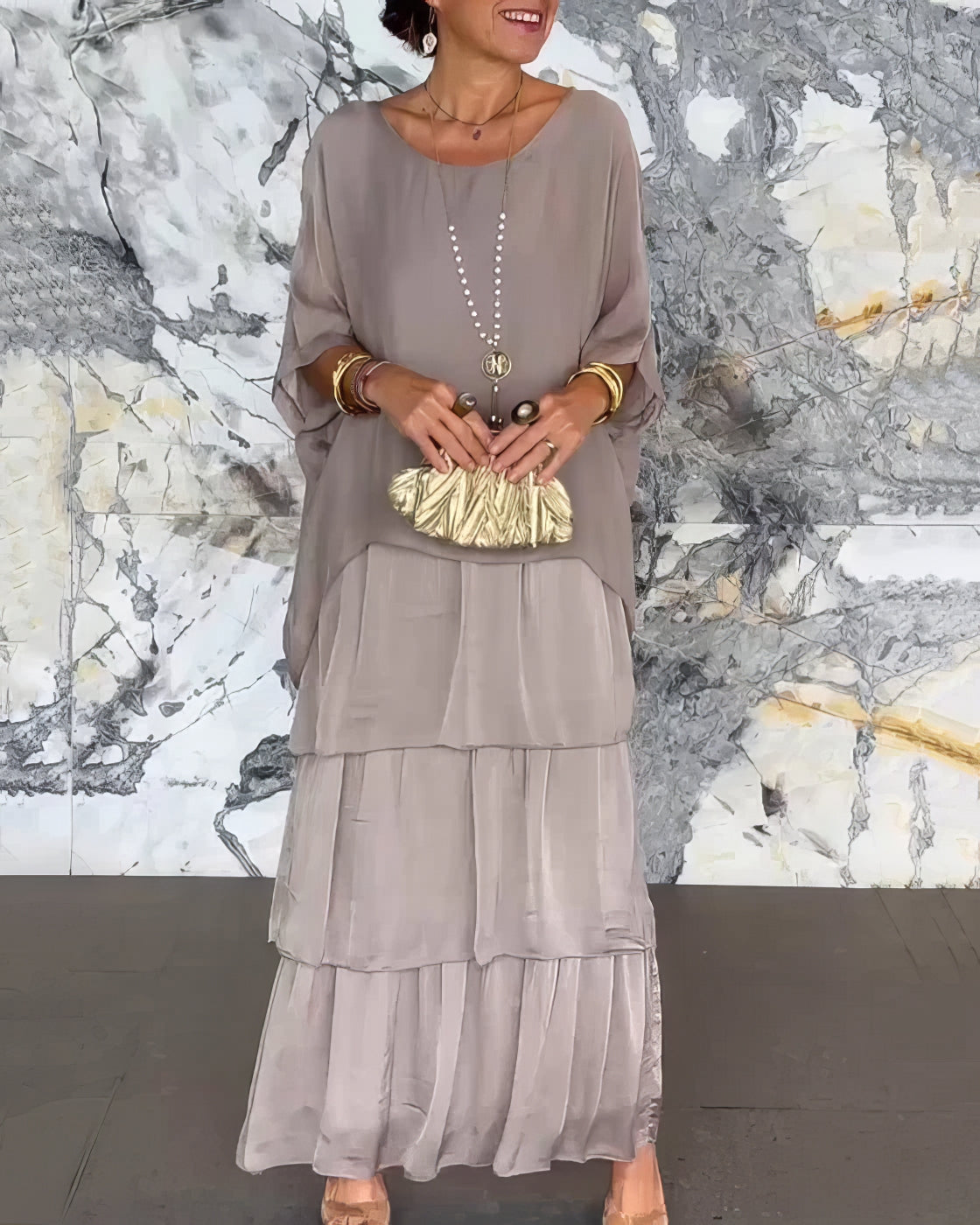 Caroline | Elegante Maxi Jurk Comfortabel voor Alle Gelegenheden